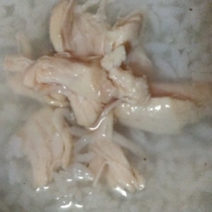 鶏ササミの中華粥